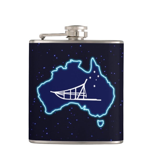 Mushing Down Under Flask (Front)