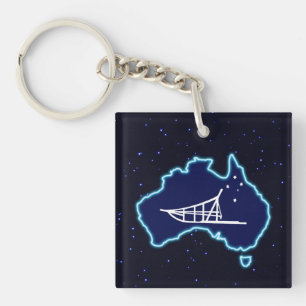 Mushing Down Under Keychain