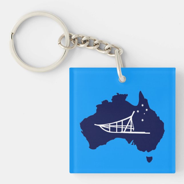 Mushing Down Under Keychain (Front)