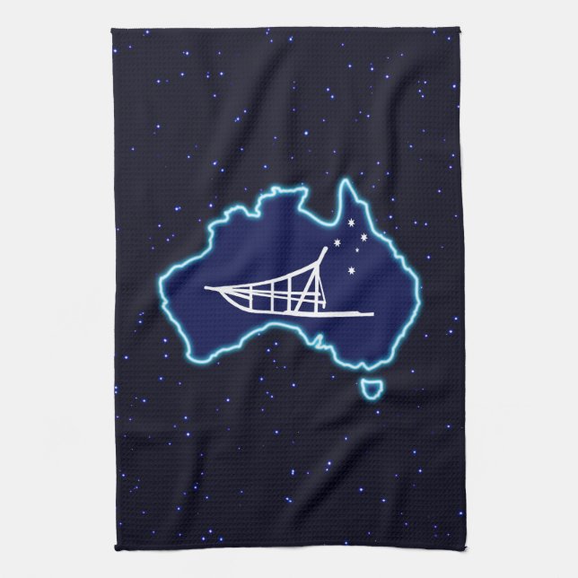 Mushing Down Under Kitchen Towel (Vertical)