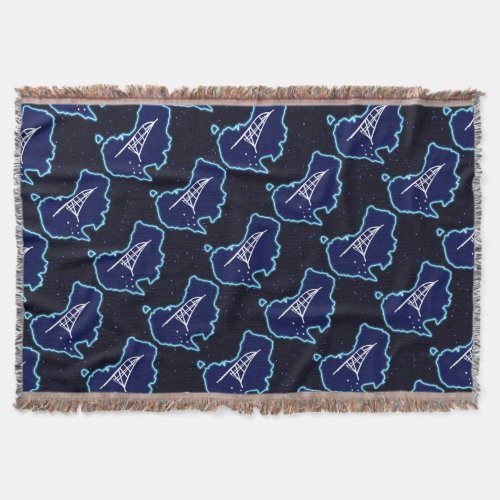 Mushing Down Under Throw Blanket