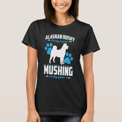 Mushing Race For Dog Sledding Dog Sled Rider Mushe T-Shirt