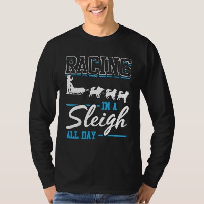 Mushing Race For Dog Sledding Dog Sled Rider Mushe T-Shirt