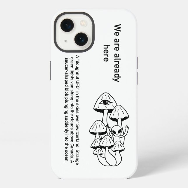 Mushroom alien  iphone case (Back)