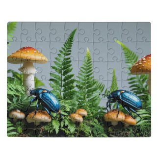 Mushroom and Beetles Jigsaw Puzzle