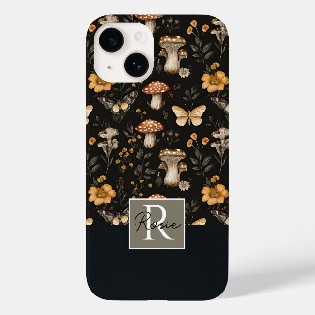 Mushroom and Flowers Fall pattern  Case-Mate iPhone Case (Back)