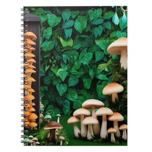 Mushroom and Leaves Notebook