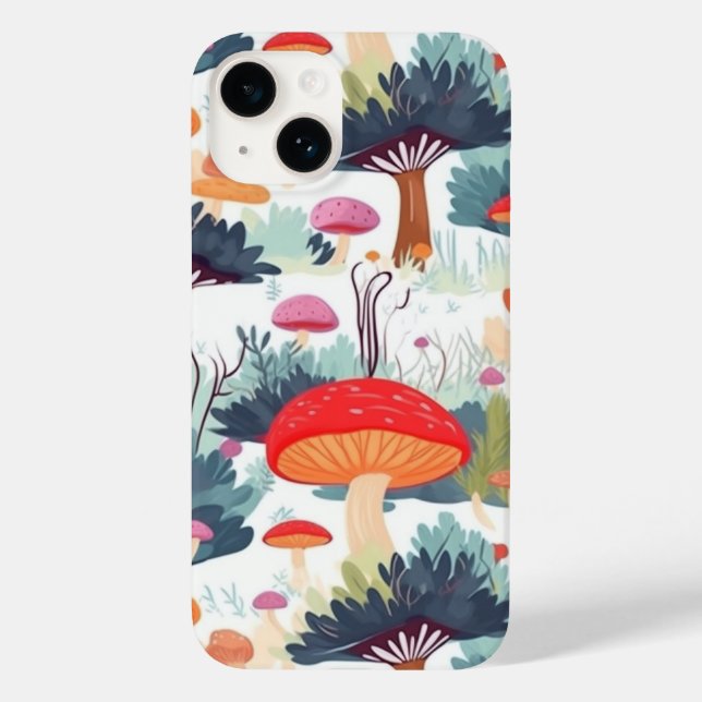 Mushroom and Tree Design Case-Mate iPhone Case (Back)