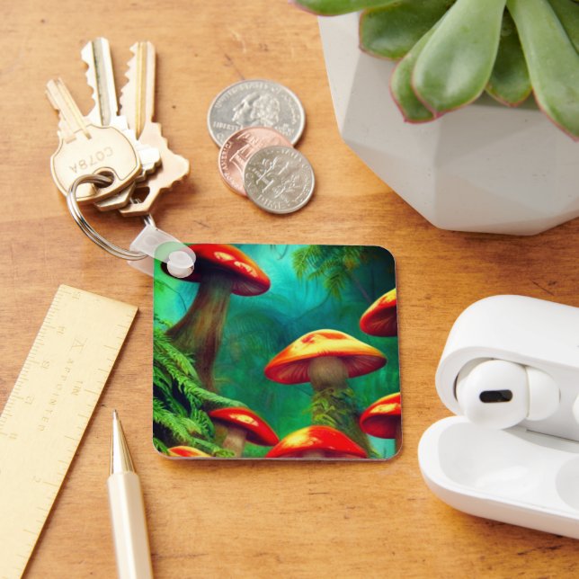 Mushroom Art Keychain (Desk)