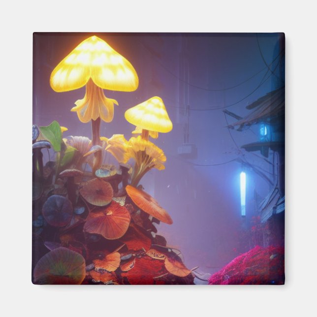 Mushroom Art Magnet (Front)