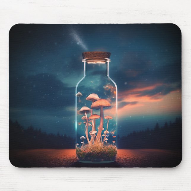 Mushroom Art Mouse Pad (Front)
