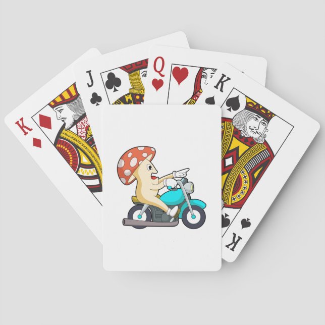 Mushroom as Biker with Motorcycle Poker Cards (Back)