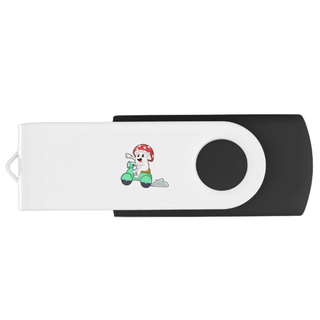 Mushroom as Biker with Scooter.PNG Flash Drive (Back)