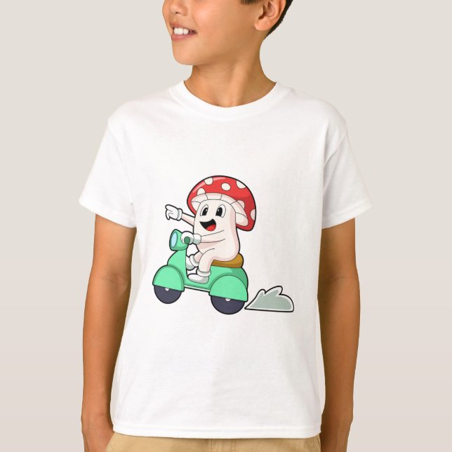 Mushroom as Biker with Scooter.PNG T-Shirt (Front)