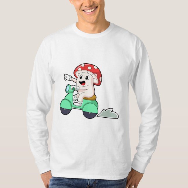 Mushroom as Biker with Scooter.PNG T-Shirt (Front)