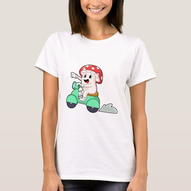 Mushroom as Biker with Scooter.PNG T-Shirt (Front)