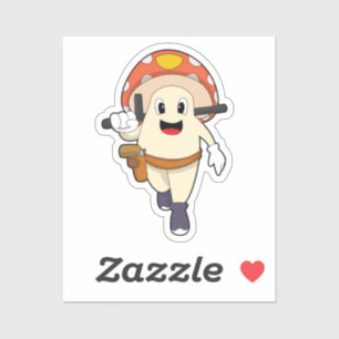 Mushroom as Police officer at Police Sticker