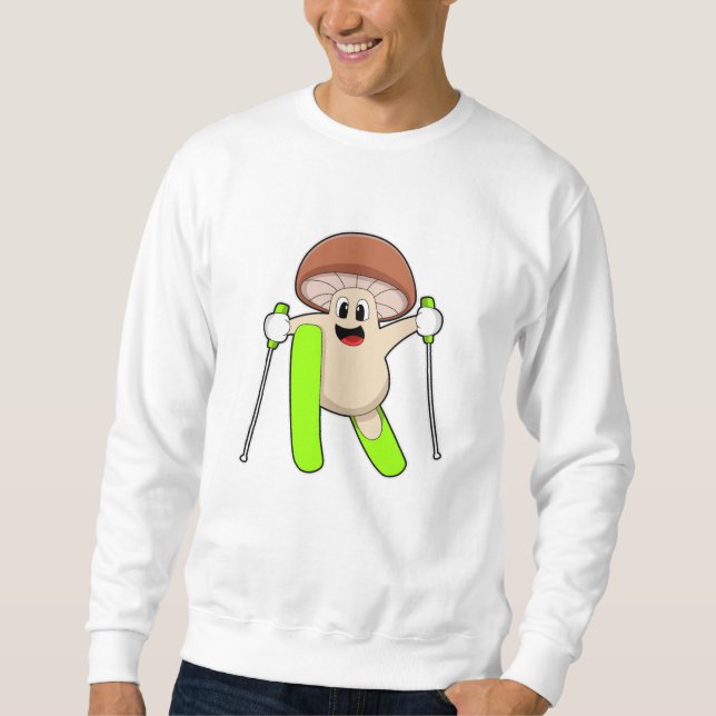 Mushroom as Skier with Ski Sweatshirt (Front)