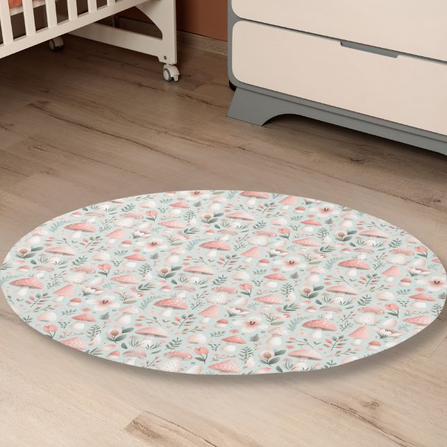  Mushroom Baby Nursery Rug (Creator Uploaded)