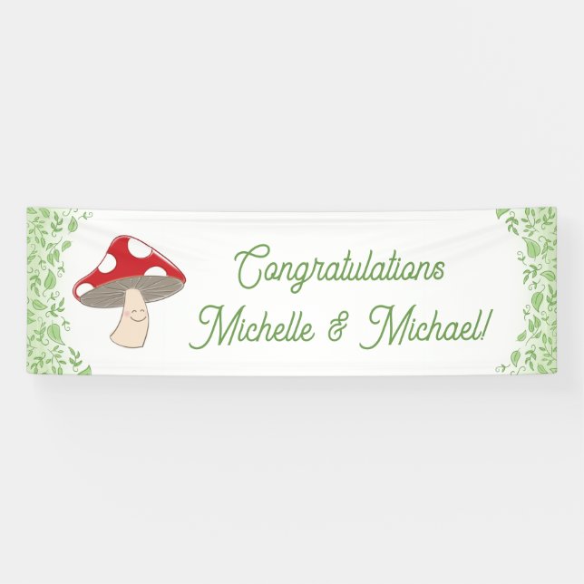 Mushroom Baby Shower Banner (Horizontal)