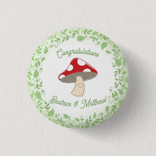 Mushroom Baby Shower Button