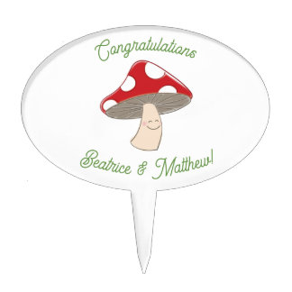 Mushroom Baby Shower Cake Topper
