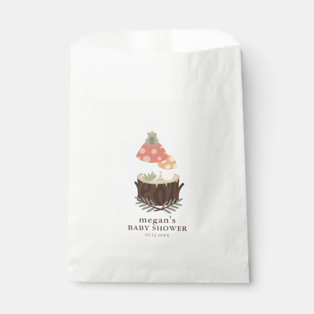 Mushroom Baby Shower Favor Bags (Front)