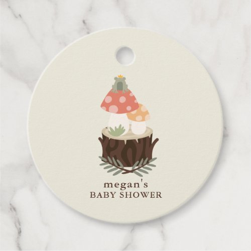 Mushroom Baby Shower Favor Tags