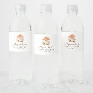 Mushroom Baby Shower Food and Beverage Label Set