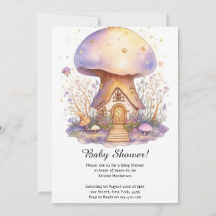 Mushroom Baby Shower Invitation