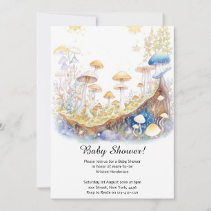 Mushroom Baby Shower Invitation