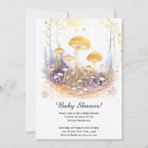 Mushroom Baby Shower Invitation