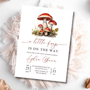 Mushroom Baby Shower Invitation, Fall Baby Shower Invitation