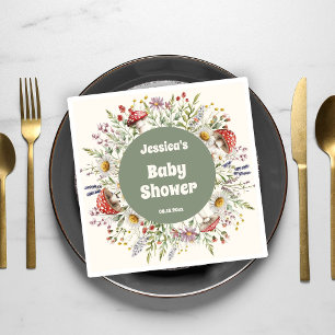 Mushroom Baby Shower  Napkins