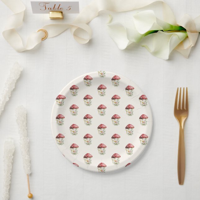 Mushroom Baby Shower  Paper Plates (Wedding)
