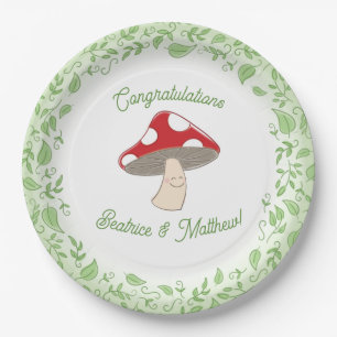 Mushroom Baby Shower Paper Plates