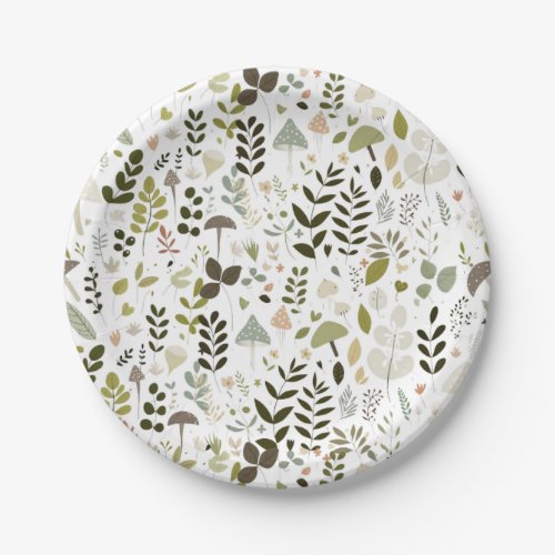 Mushroom Baby Shower  Paper Plates