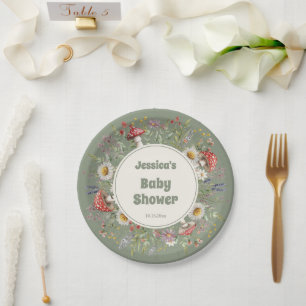 Mushroom Baby Shower Paper Plates