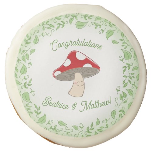 Mushroom Baby Shower Sugar Cookie