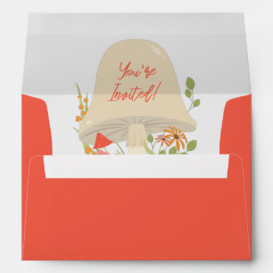 Mushroom Baby Shower Woodland Envelope
