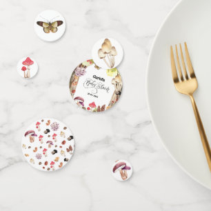 mushroom baby shower woodland forest confetti