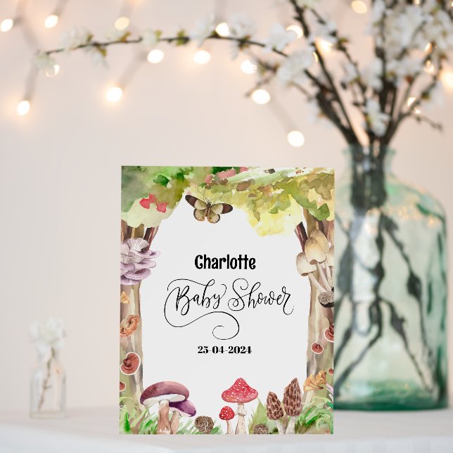 mushroom baby shower woodland forest  foam board (In Situ (Wedding))