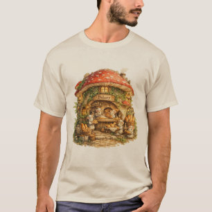 Mushroom Bakery Whimsical Woodland Cottagecore T-Shirt