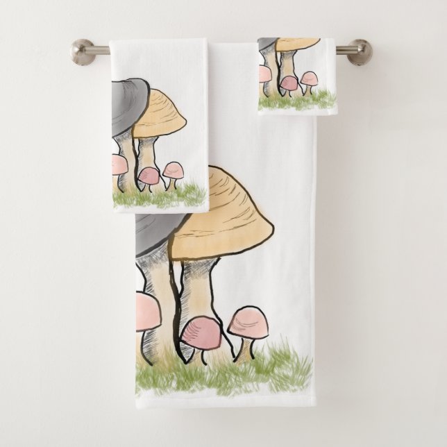 Mushroom  bath towel set (Insitu)
