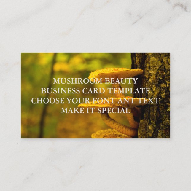MUSHROOM BEAUTY BUSINESS CARD TEMPLATE (Front)