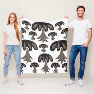 Mushroom Black Grey Pattern