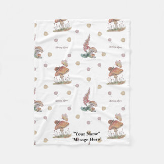 Mushroom Boganhues print baby blanket