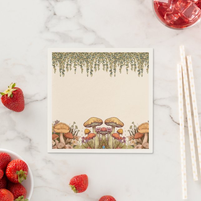 Mushroom Boho Theme Napkins (Insitu)