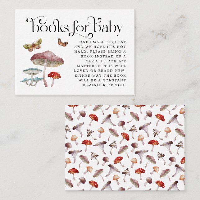 Mushroom Book Request Enclosure Card (Front/Back)