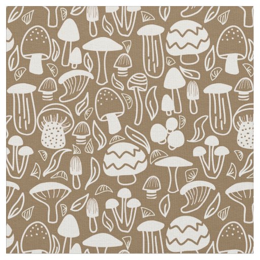 Mushroom Brown Cream Fabric